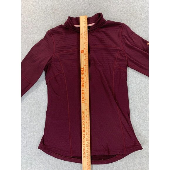 Under Armour Cold Gear 1/4 Zip Fitted Athletic Pullover‎ (Women's Small) Maroon - Picture 9 of 11
